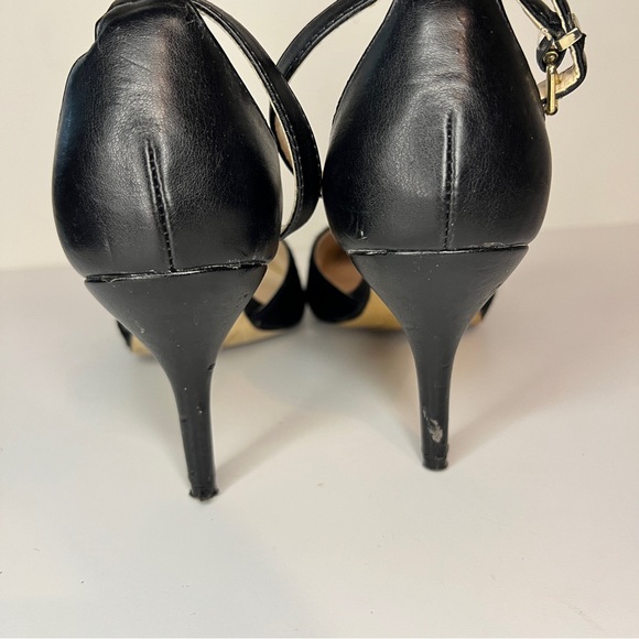 Victoria Secret Black Calfhair Closed Point Toe Heels Size 9 - Picture 4 of 7